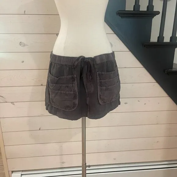 🖤 011 Free People Play Date Cargo Mini Skort Short NWOT  in Plum Size Medium