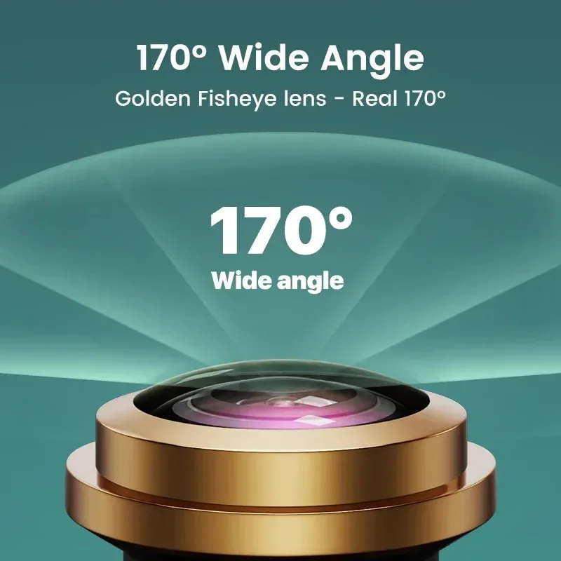 1080P Full HD Rear View Camera with 170° Wide Angle, Night Vision & Fisheye Lens