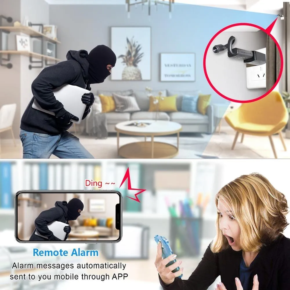1080P HD WiFi Surveillance Camera Bluetooth Speaker IR Night Vision Motion Activated Security Live View