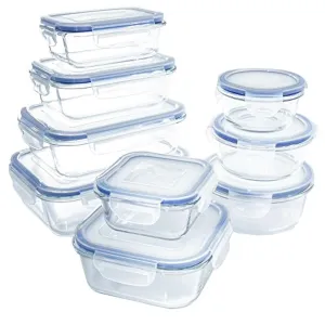 18 Piece Glass Storage Container Set
