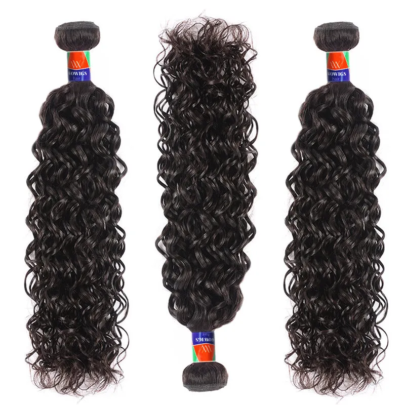 3 Bundles With a 4×4 Lace Closure Curly Hair 12-32 inch Virgin Hair Extensions