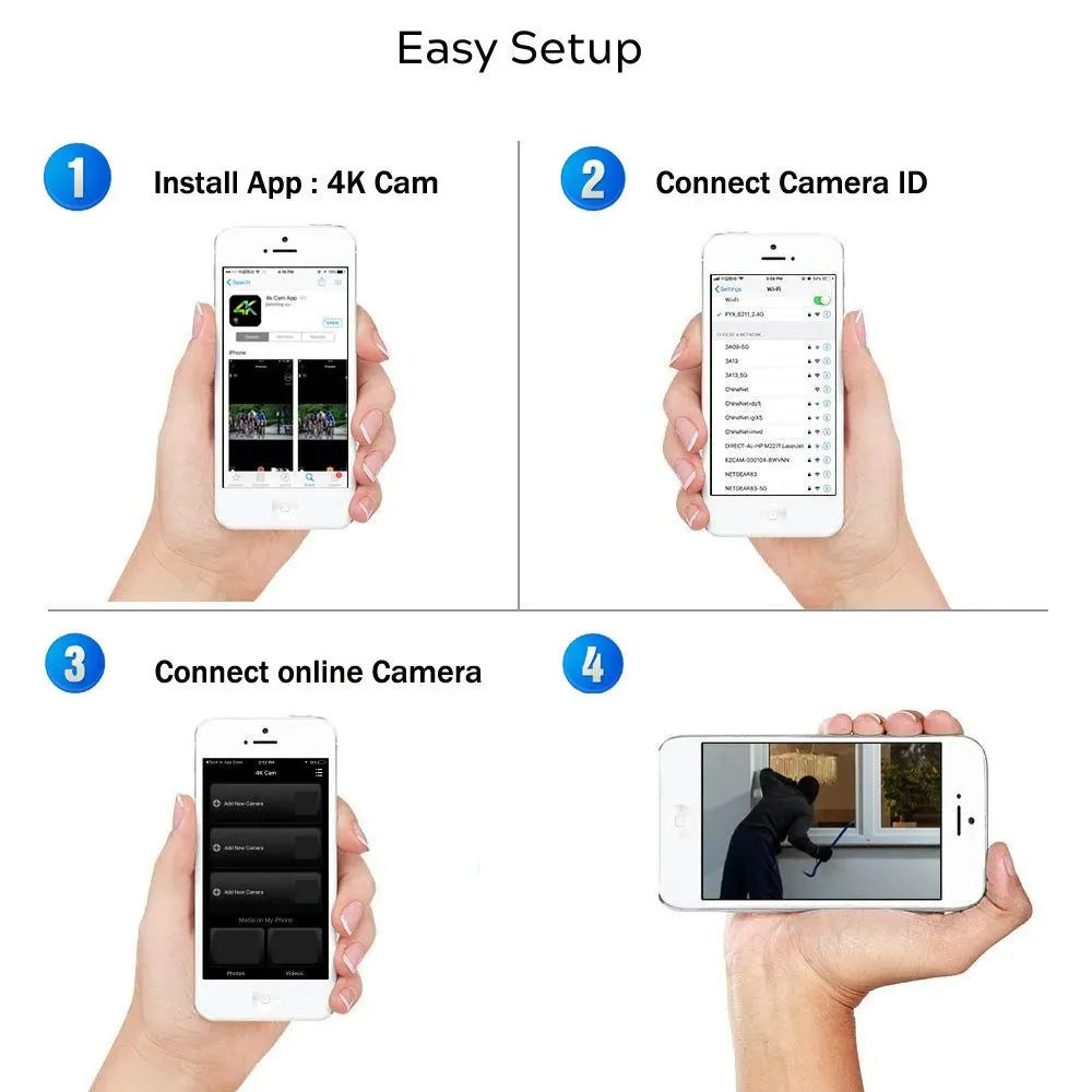 4K UHD Car Key Remote Spy Camera