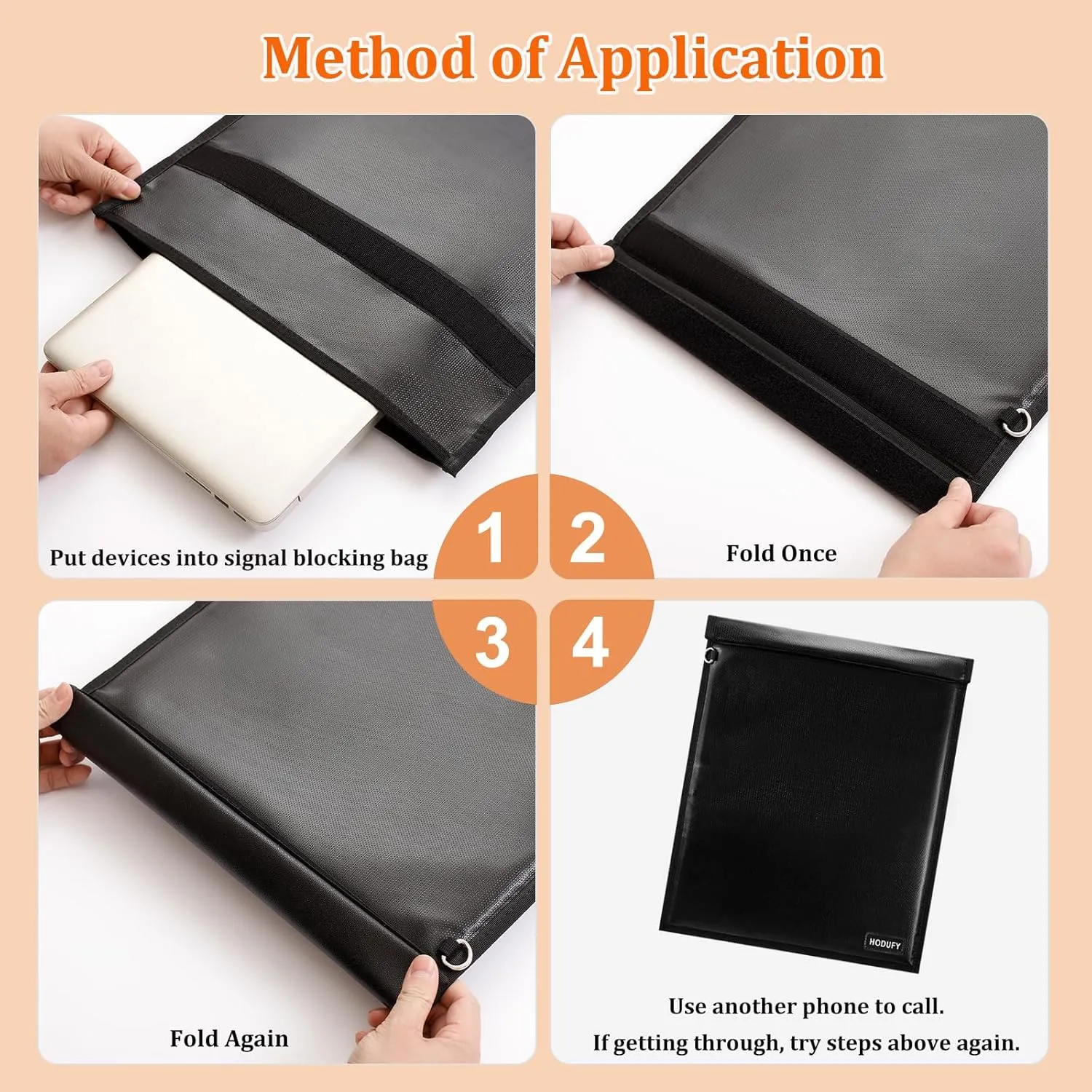 5-Pack EMP Proof Faraday Bags for Laptops, Tablets, Phones & Car Keys – Anti-Tracking Faraday Cage with Handle, Key Fob Protector for Security (5 pcs)