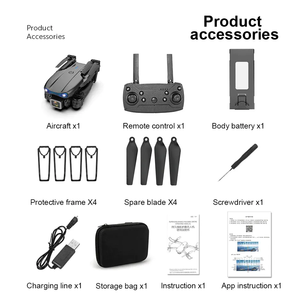 5G 4K Dual Camera Drone X Pro with HD WiFi FPV, GPS, and Foldable RC Design