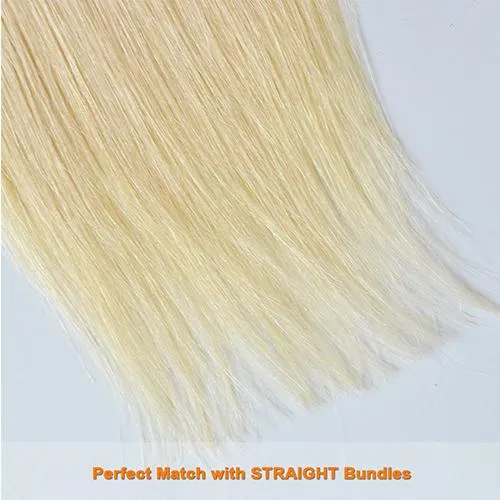 #613 Straight Closure Human Hair Blonde Closure 4*4