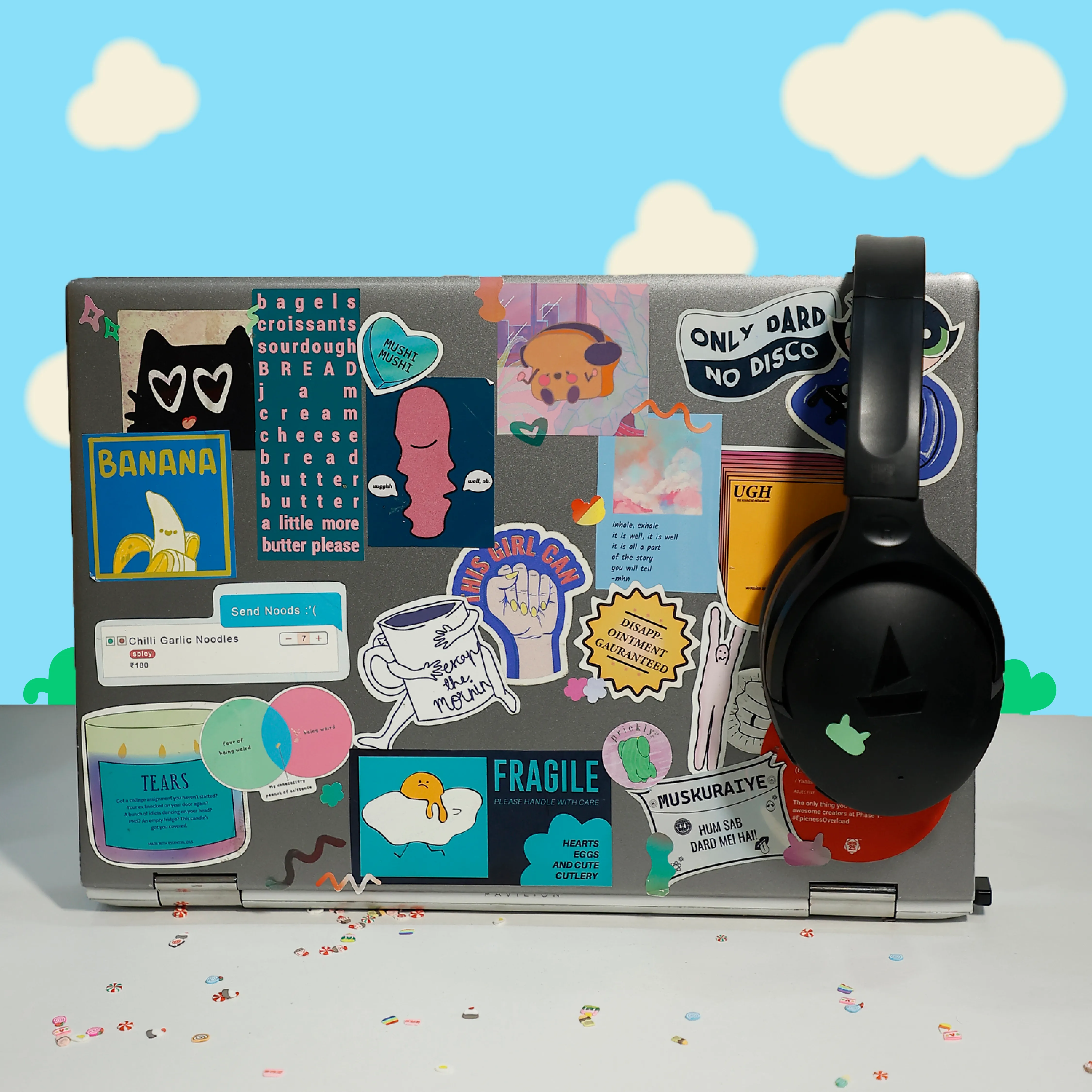 a bready brekkie sticker sheet