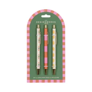A Dopo Pen Set Flower/Stripe/Lemon