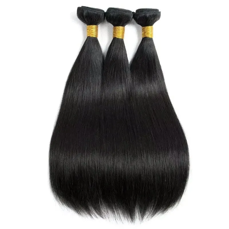 Alipop Hair Straight Wig 3 Bundles Pony Tail Weave 100% Unprocessed Human Hair