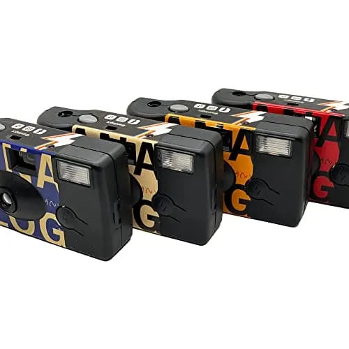 Analog Disposable Camera w/Flash   Development & Digital Uploads (Red) | 35mm Film Single-Use Camera, 24 Exposures, Pictures Sent to Your Phone