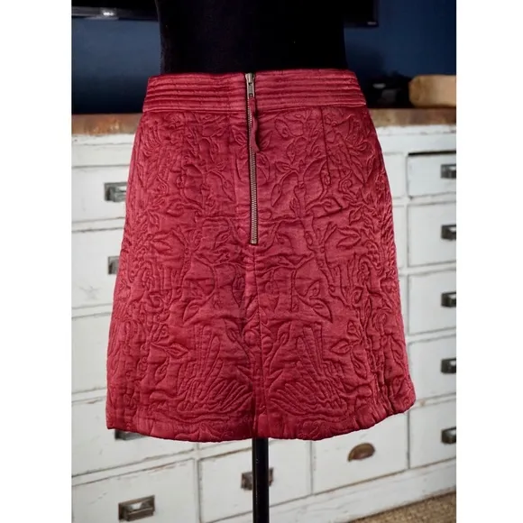 Anthropologie Beatrice Quilted Mini Skirt New 4