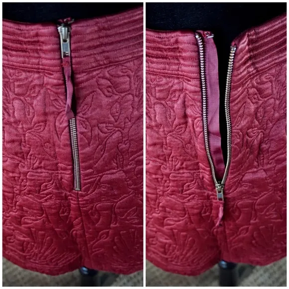 Anthropologie Beatrice Quilted Mini Skirt New 4