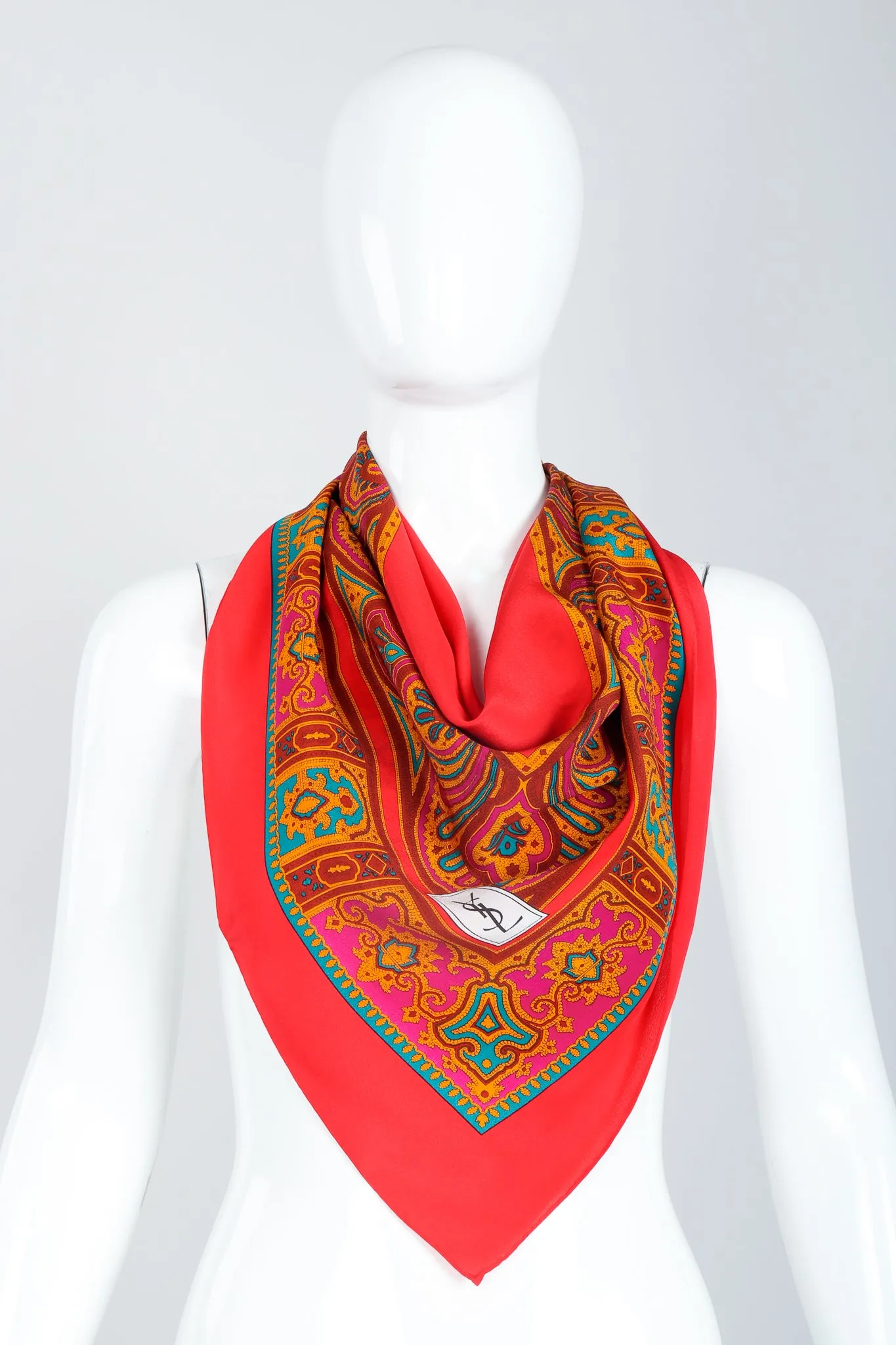 Arabesque Border Crepe Scarf