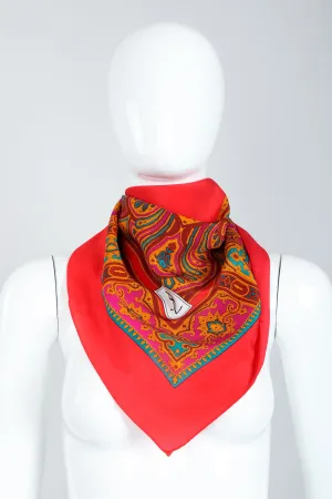 Arabesque Border Crepe Scarf