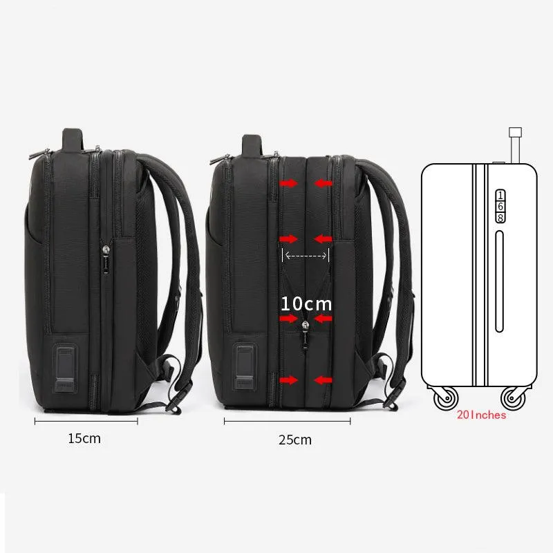 Arctic Hunter 3 in 1 Expandable Backpack 18 inch Water Resistant Travel Business Laptop Bag for Unisex with Built in USB and Headphone port, B00345
