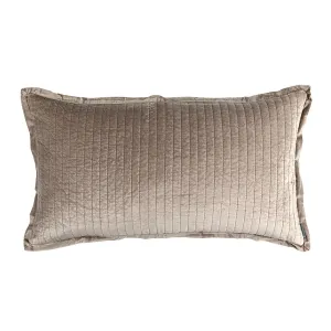 Aria Quilted King Pillow Raffia Matte Velvet 20X36 (Insert Included)