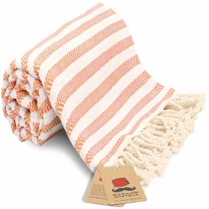Arpa Peshtemal Beach and Bath Towel - Orange