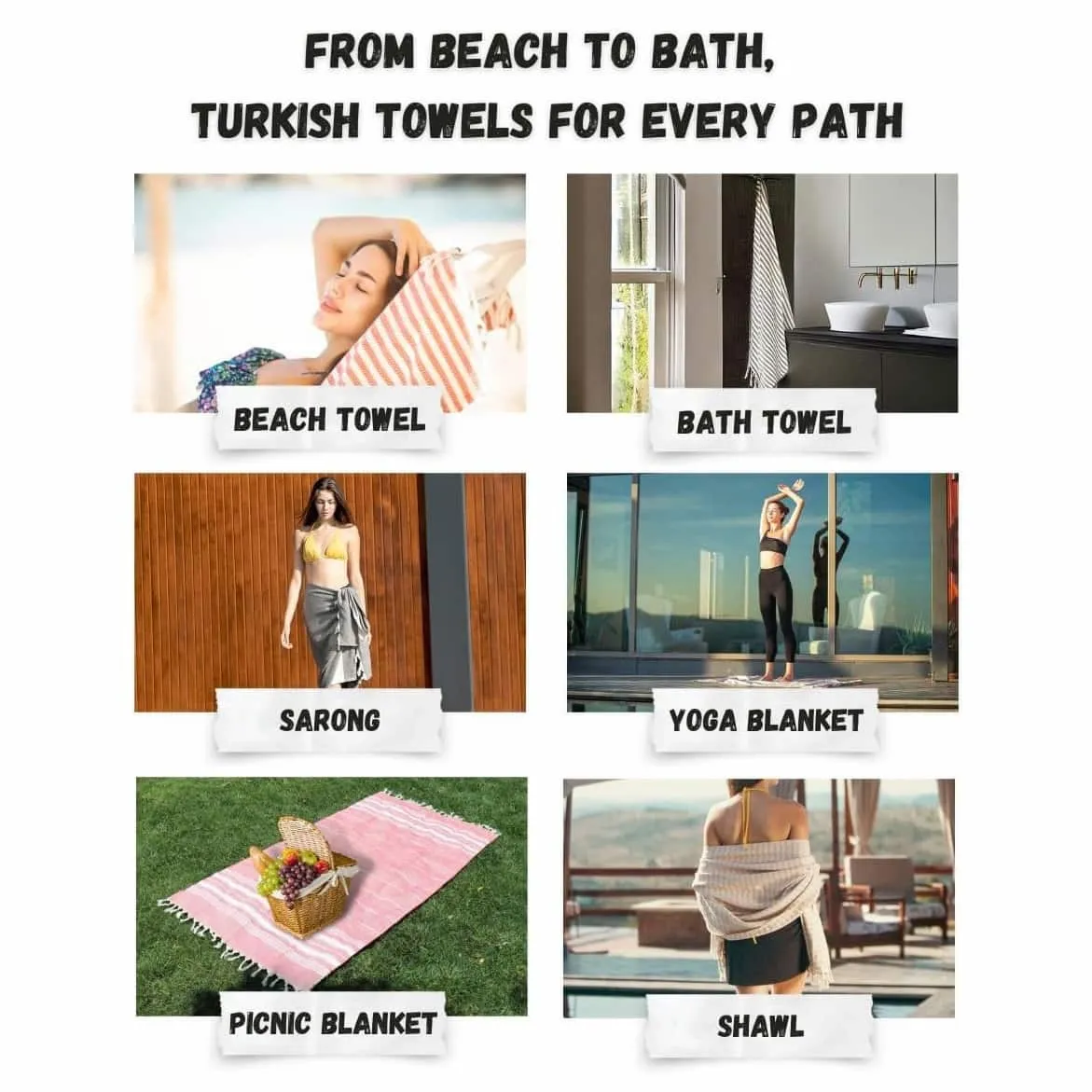 Arpa Peshtemal Beach and Bath Towel - Orange