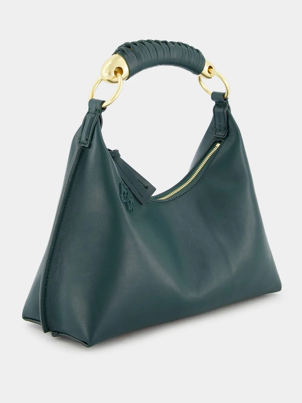 Athena Small Green Leather Bag