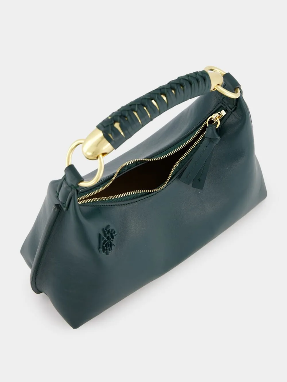 Athena Small Green Leather Bag
