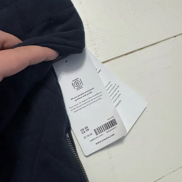 Athleta Retroplush Quilted Crewneck