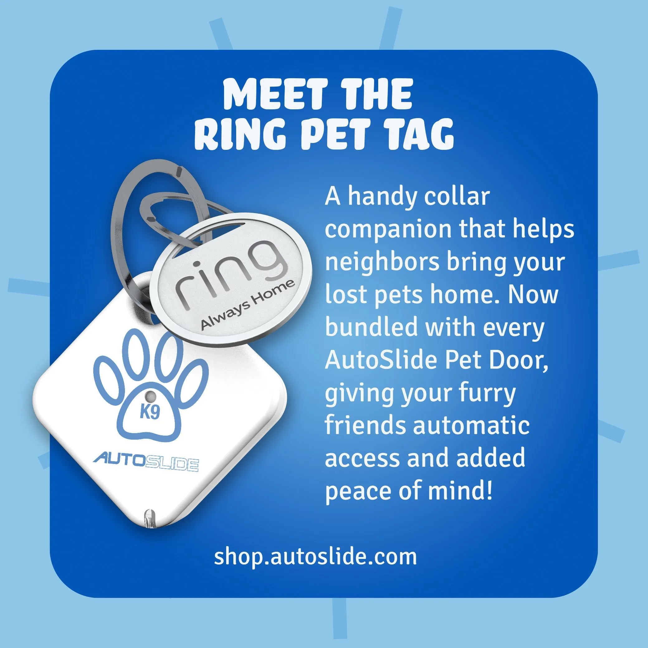 AutoSlide iLock Smart Tag Pet Door