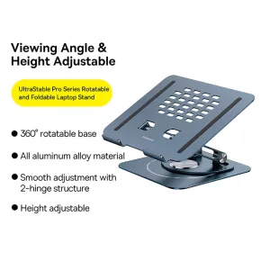 Baseus UltraStable Pro Rotatable and Adjustable Laptop Stand - Space Gray