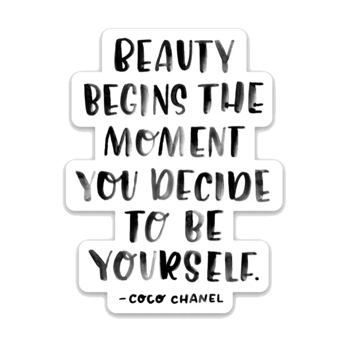 Beauty Begins Sticker