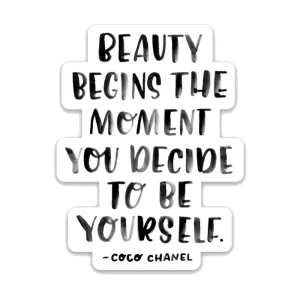 Beauty Begins Sticker