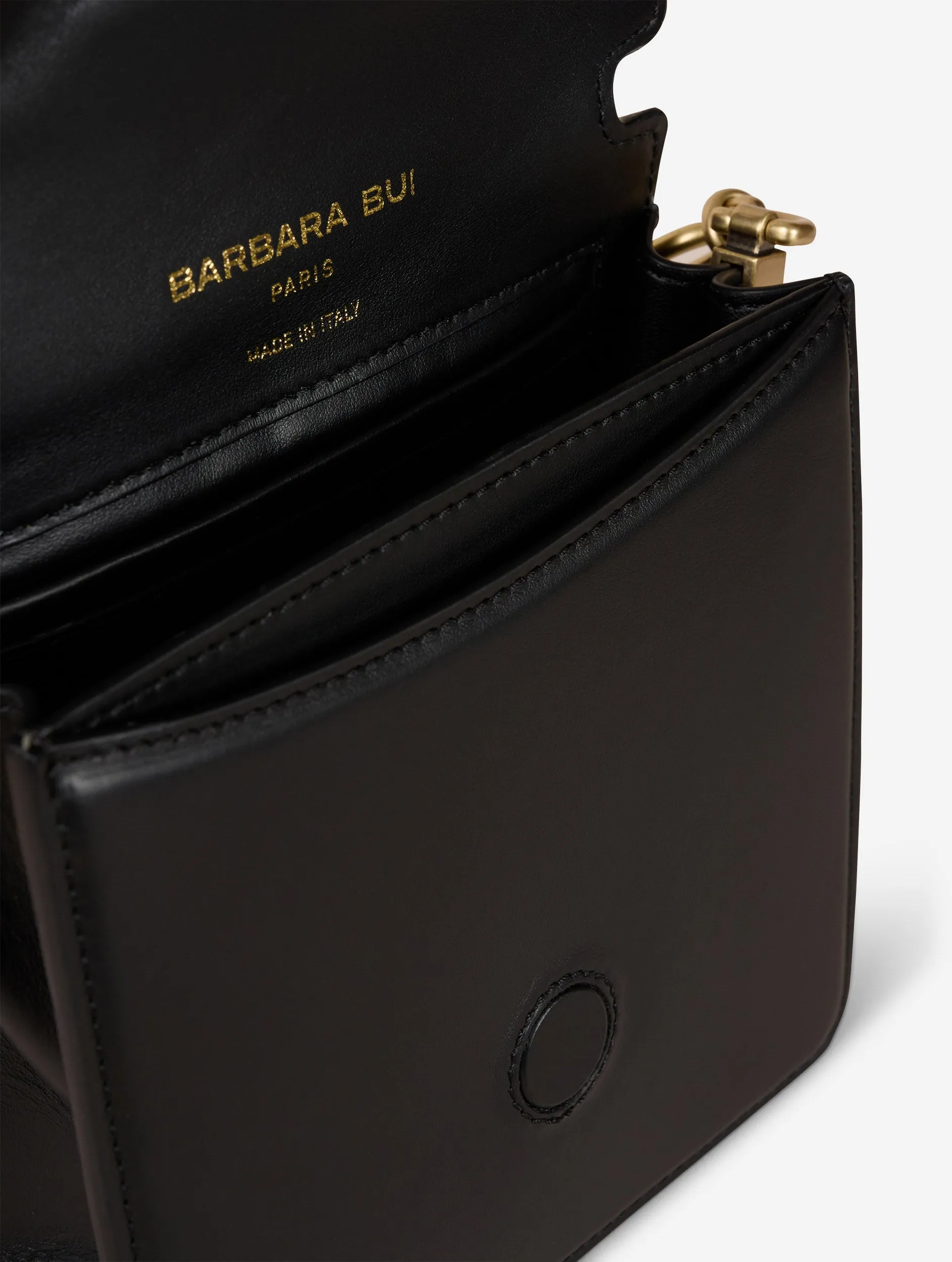 Black leather LOVE ME  bag