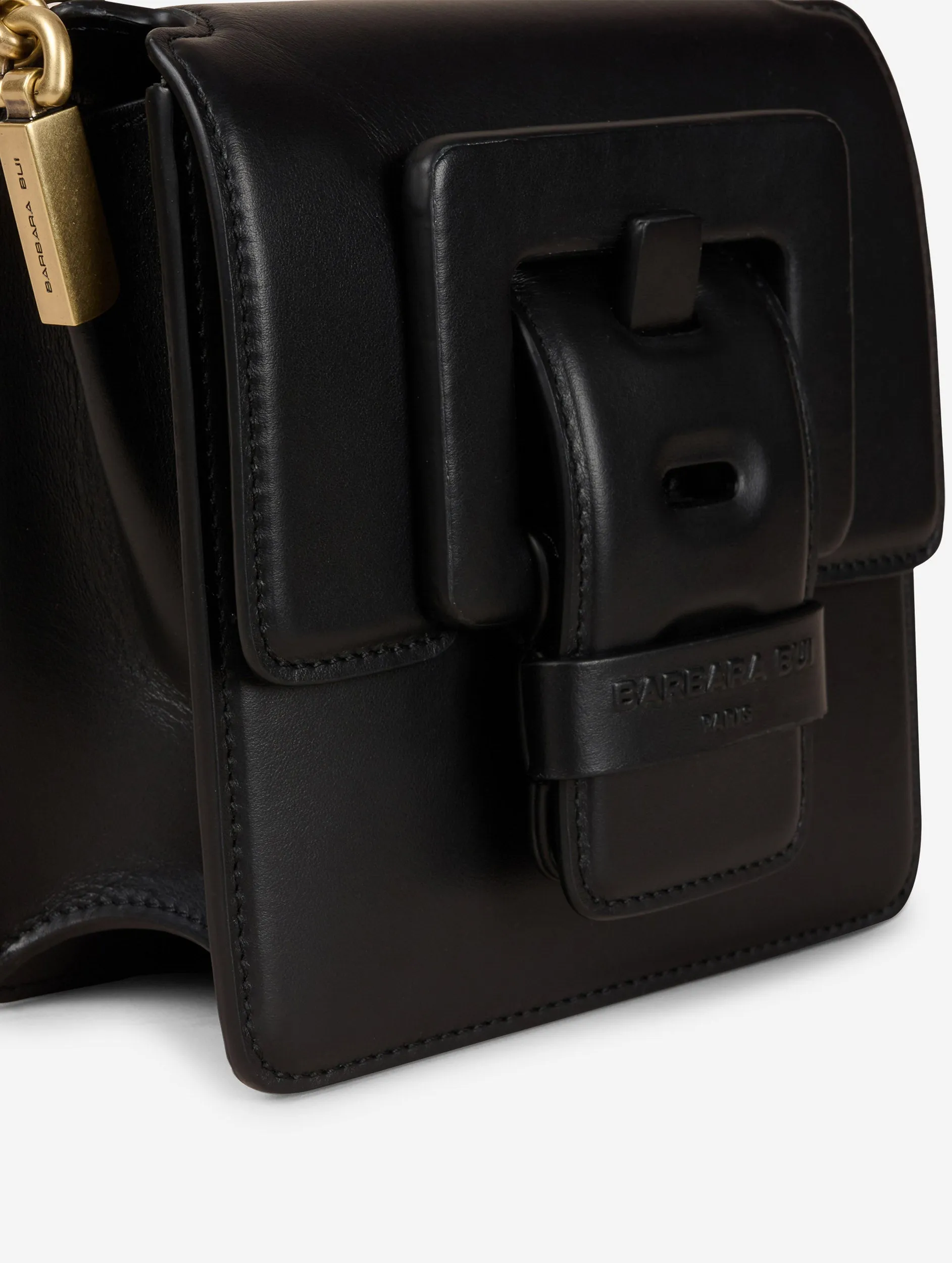 Black leather LOVE ME  bag