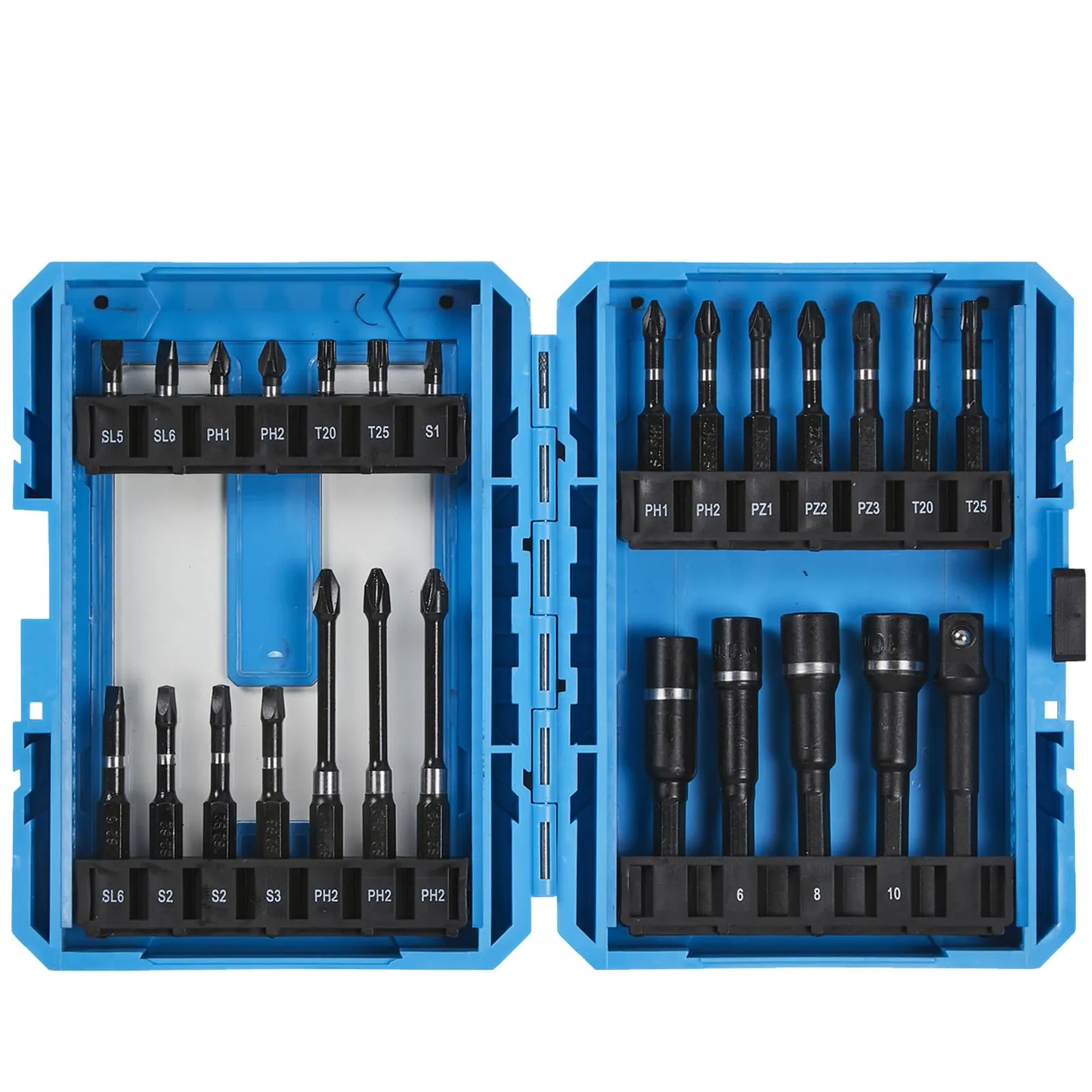 BlueSpot Impact Screwdriver And Nut Driver Bits 26 Pieces