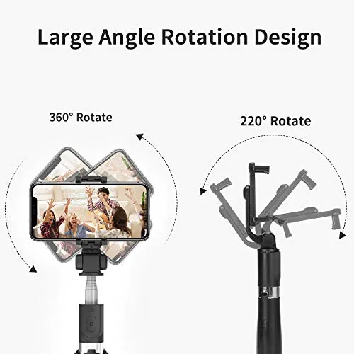 Bluetooth Selfie Stick Tripod,PEYOU Extendable Phone Tripod Stand with Wireless Remote, Tripod Stand Selfie Stick Compatible for iPhone 11/11 Pro/XS Max/XS/XR/X/8/7 Plus, Galaxy S9 S8 Note 9 8,Google