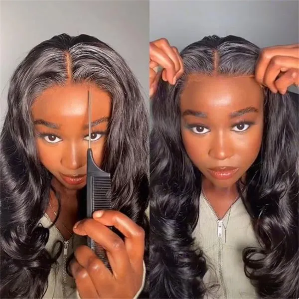 Body Wave Glueless Undetectable 5x5 Lace Closure Wig Pre-Plucked With Baby Hair