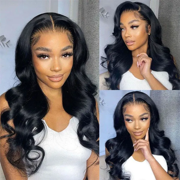 Body Wave Glueless Undetectable 5x5 Lace Closure Wig Pre-Plucked With Baby Hair