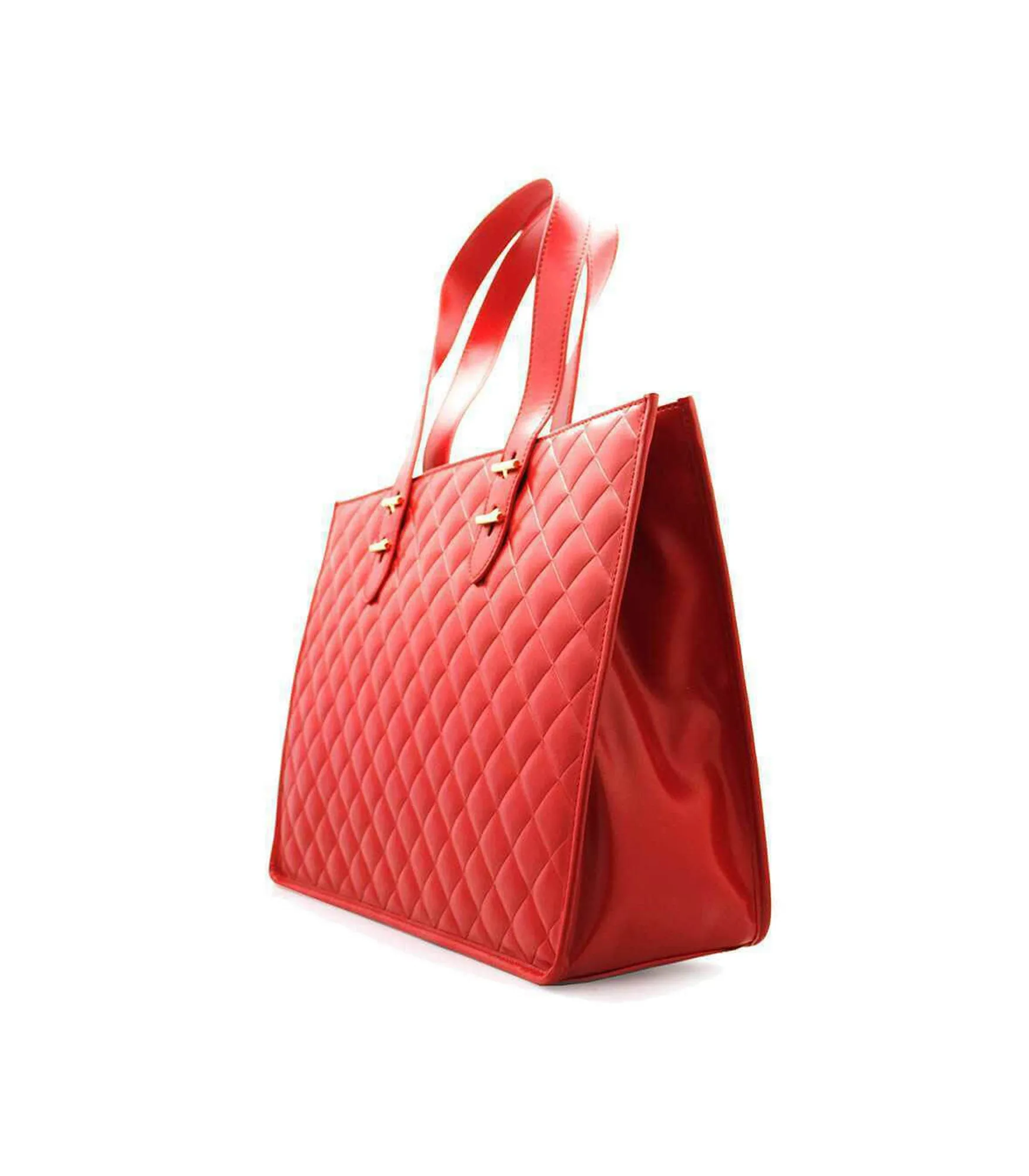 Borsa Quilted Nappa Pu - Rosso