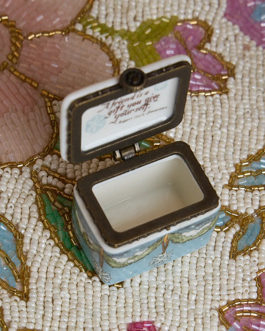 BOYDS BEARS SNOW Snuff Jewlery Box