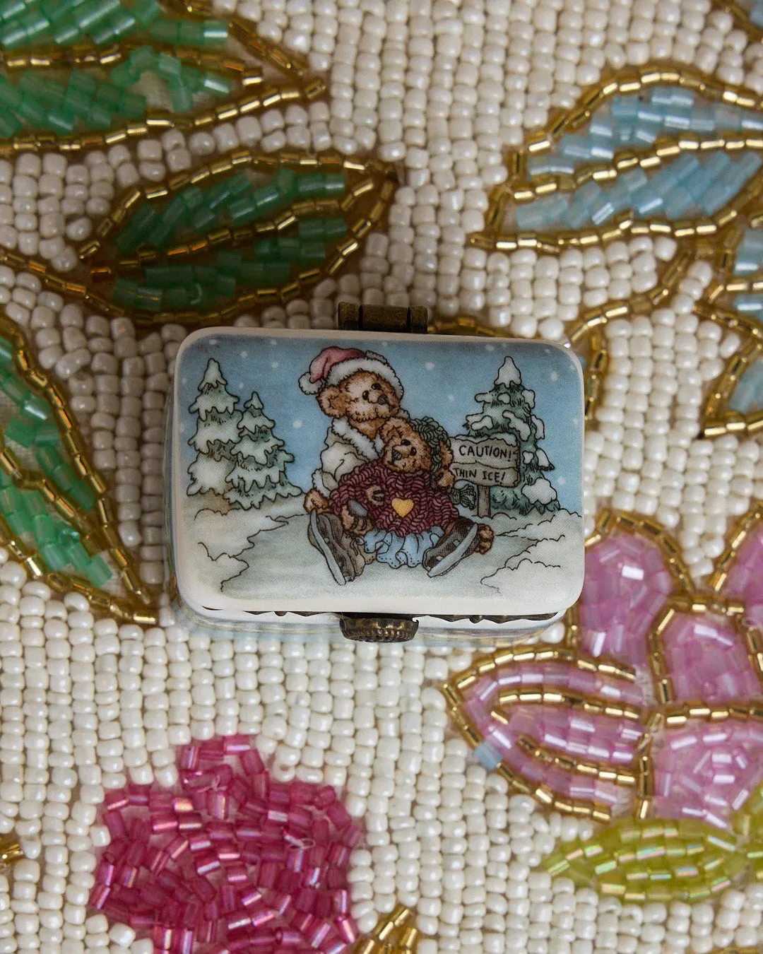 BOYDS BEARS SNOW Snuff Jewlery Box