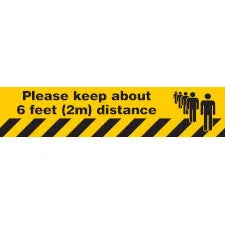 Brady 6 Feet Apart Social Distancing Floor Tape Strips| Buy Online