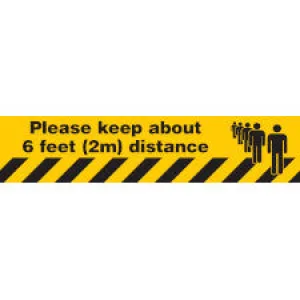 Brady 6 Feet Apart Social Distancing Floor Tape Strips| Buy Online