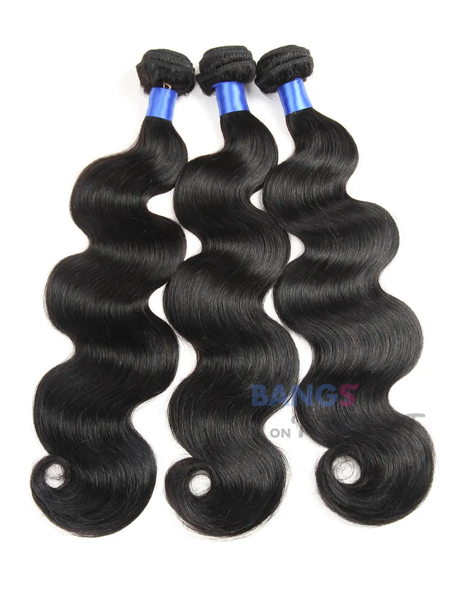Brazilian Virgin Hair 3 Bundles With Closure Body Wave