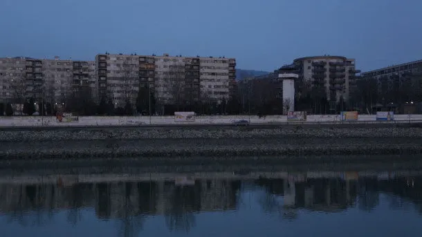 Budapest Traffic Drives Near the Danube River