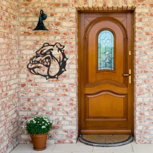 Bulldog Classic Head Mascot Steel Wall Art