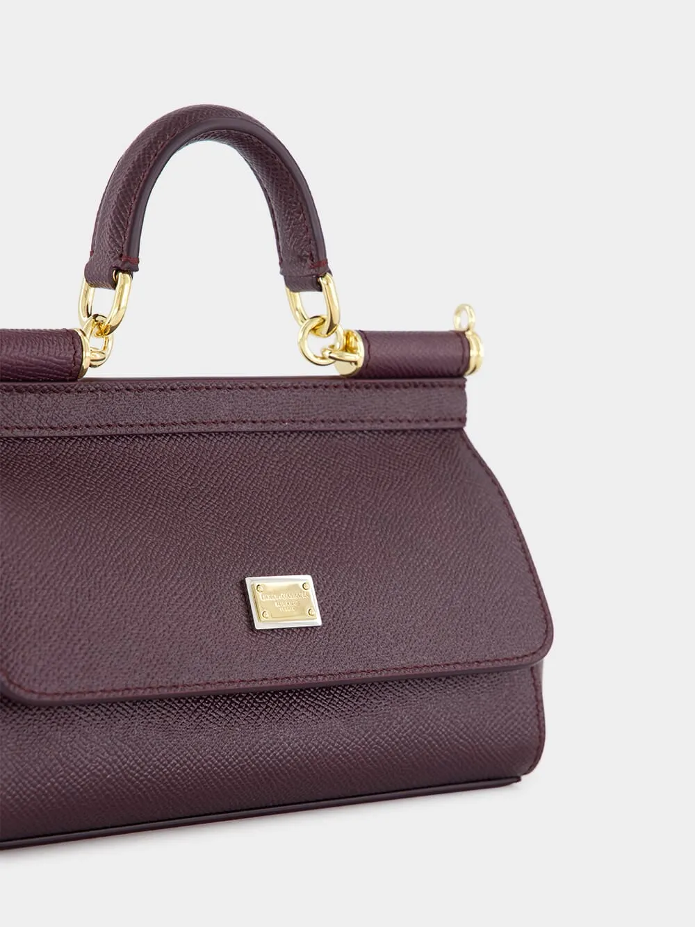 Burgundy Small Sicily Handbag
