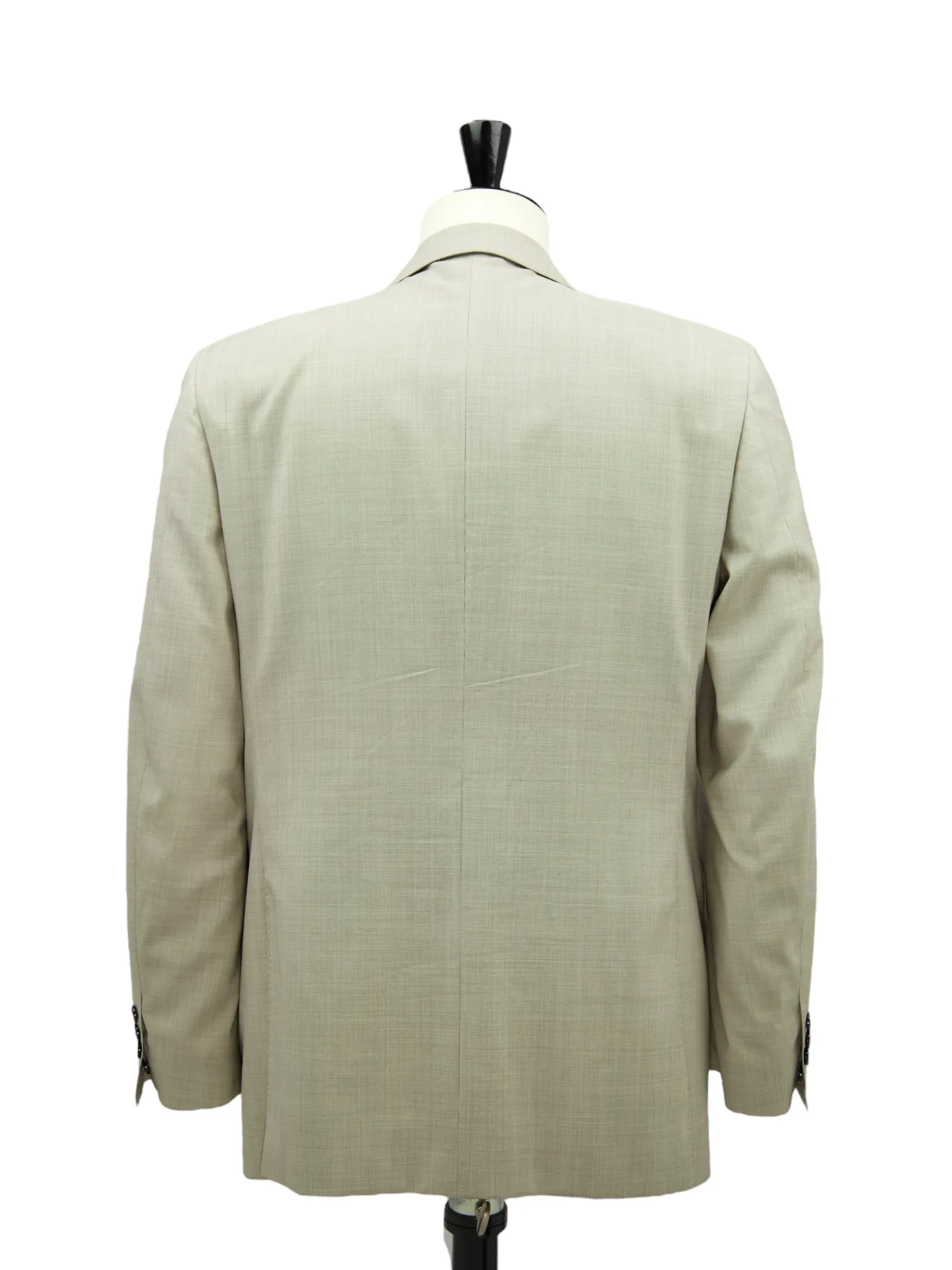 Canali Taupe Travel Wool Shadow-Check Suit