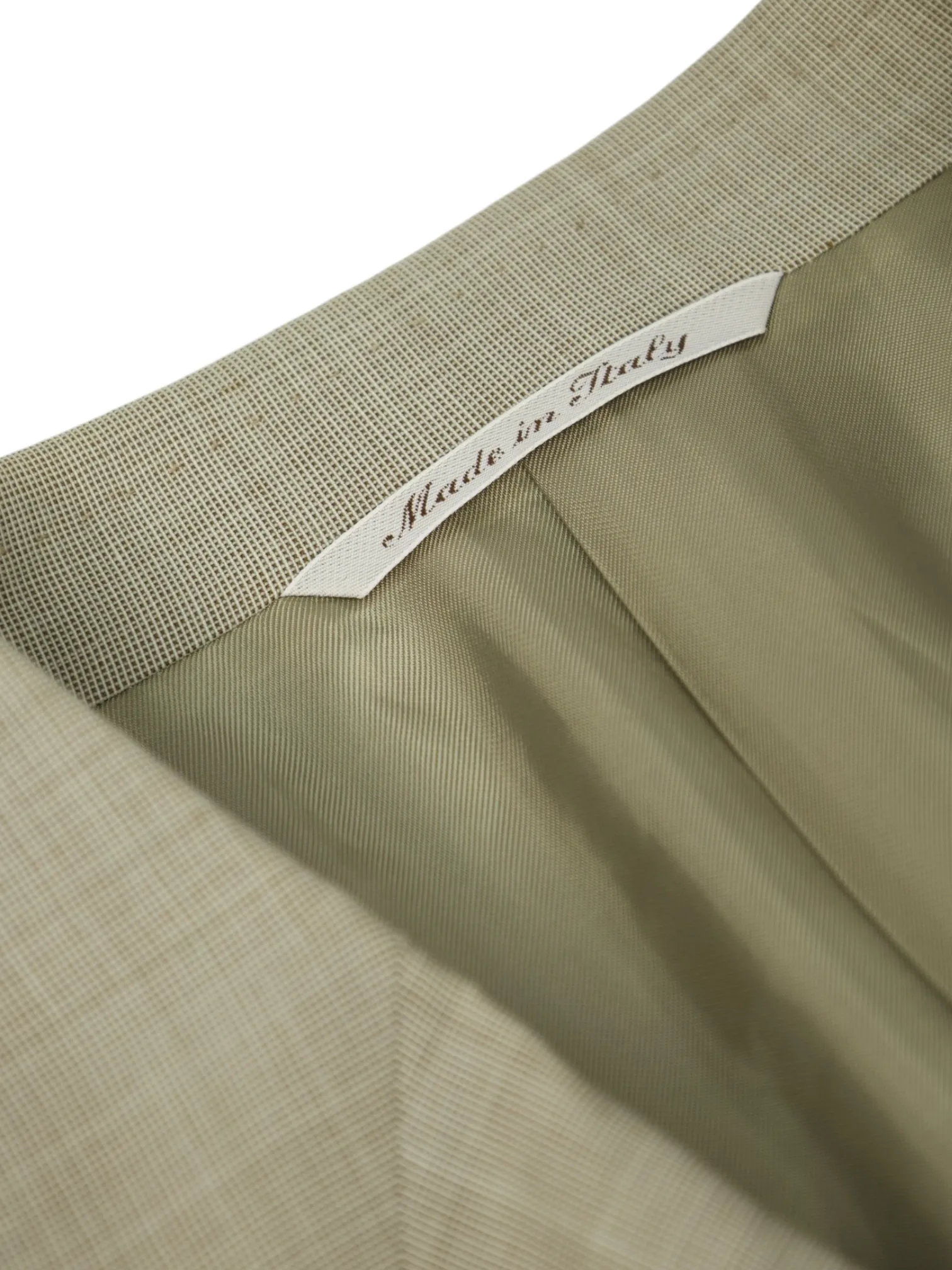 Canali Taupe Travel Wool Shadow-Check Suit