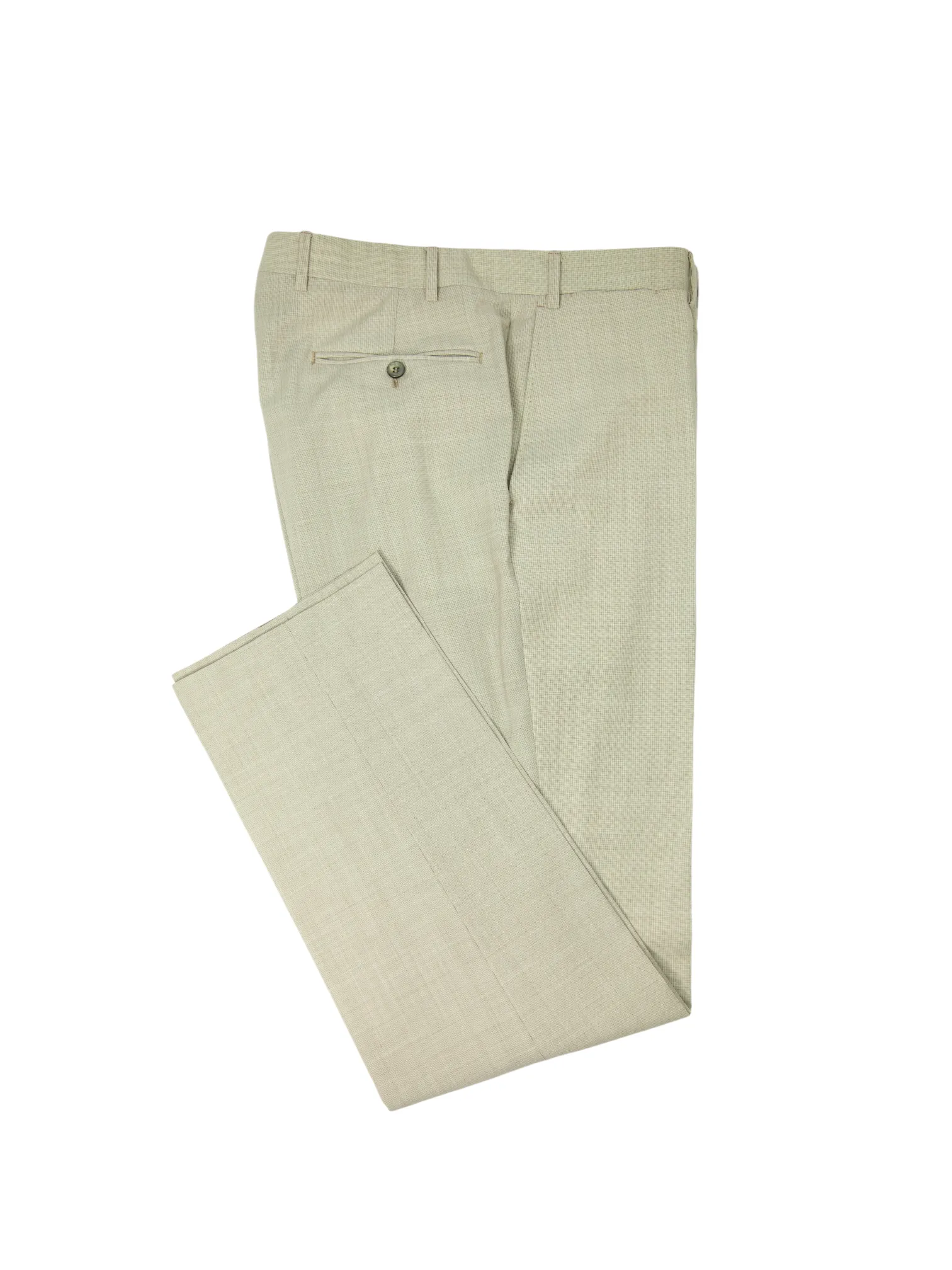 Canali Taupe Travel Wool Shadow-Check Suit