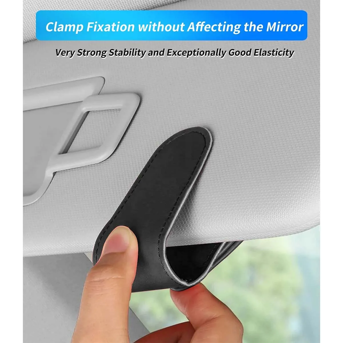 Car Sunglasses Holder, Custom Fit For Your Cars, Magnetic Leather Glasses Frame 2024 Update VE13995