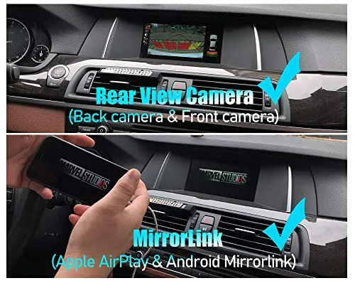 CarlinKit Wireless CarPlay Retrofit kit for BMW 1 2 3 4 5 6 7 Series NBT System 2014 to 2016, Support iOS 13 to 15.1, airPlay, Multi-Window Screen, Rear View, Wireless Carplay Box, Wired Android Auto