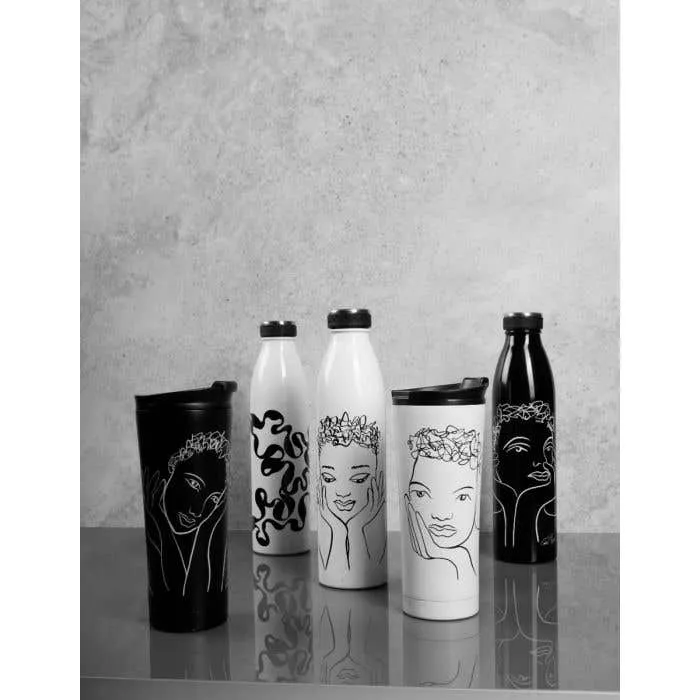 Carrol Boyes Travel Mug knowing 450ml 18TMG-KNO2-W-BL