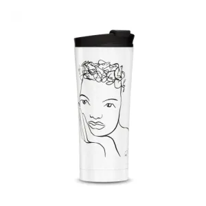 Carrol Boyes Travel Mug knowing 450ml 18TMG-KNO2-W-BL